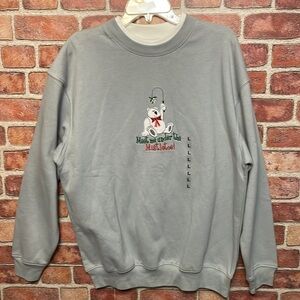 Nwt 90’s Style Meet Me Under The Mistletoe Christmas Bear Sweatshirt Size L